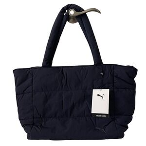 Puma Navy Puffer Quilted Women's Tote Gym Bag NWT